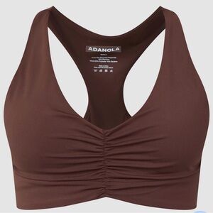 Adanola Women's Ultimate Ruched Front Bra in Chocolate Brown